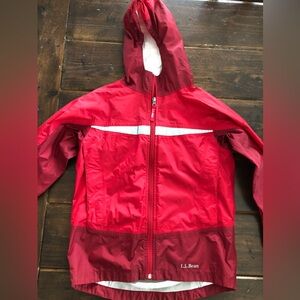 Llbean red raincoat